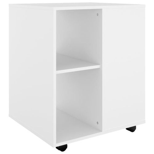 Armoire à roulettes Blanc 60x53x72 cm - Photo n°2; ?>