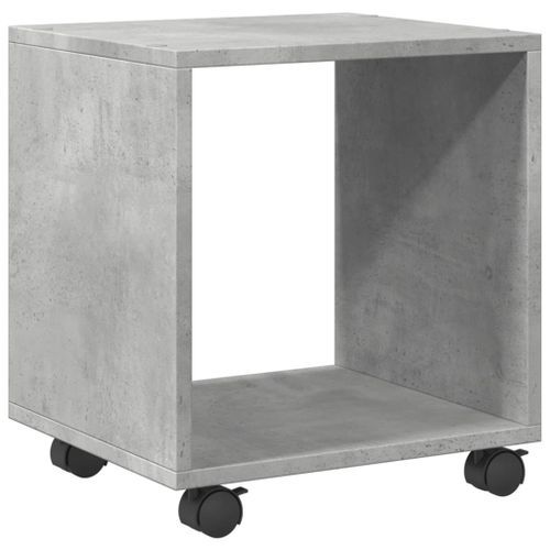 Armoire à roulettes gris béton 37x33x42,5 cm bois d’ingénierie - Photo n°2; ?>