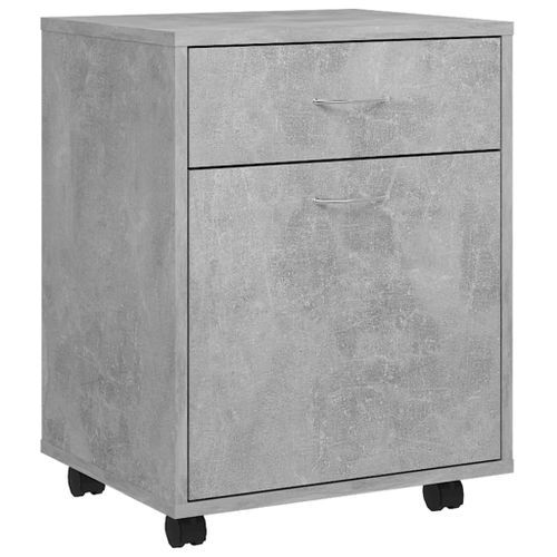 Armoire à roulettes Gris béton 45x38x54 cm - Photo n°2; ?>