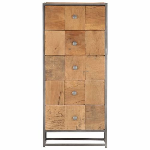 Armoire à tiroirs 45 x 30 x 100 cm Bois de récupération massif - Photo n°3; ?>