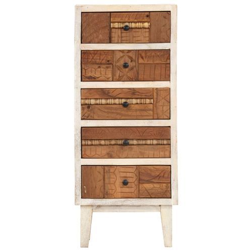 Armoire à tiroirs 45 x 30 x 105 cm Bois de récupération massif - Photo n°2; ?>