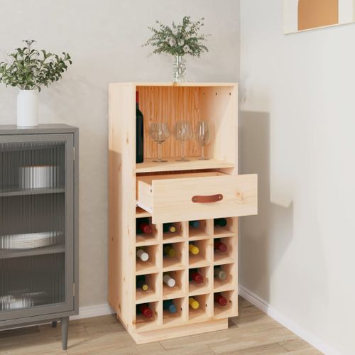 Armoire à vin 45x34x100 cm Bois de pin massif - Photo n°3; ?>