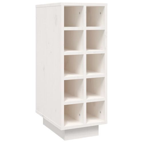 Armoire à vin Blanc 23x34x61 cm Bois de pin massif - Photo n°2; ?>