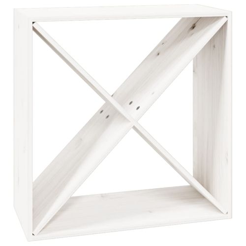 Armoire à vin Blanc 62x25x62 cm Bois de pin massif - Photo n°2; ?>