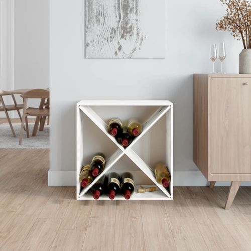 Armoire à vin Blanc 62x25x62 cm Bois de pin massif - Photo n°3; ?>