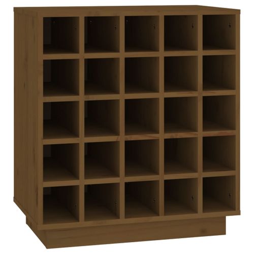 Armoire à vin Marron miel 55,5x34x61 cm Bois de pin massif - Photo n°2; ?>