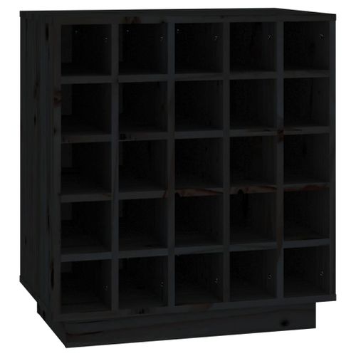 Armoire à vin Noir 55,5x34x61 cm Bois de pin massif - Photo n°2; ?>