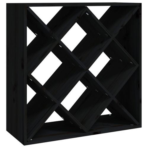 Armoire à vin Noir 62x25x62 cm Bois de pin massif - Photo n°2; ?>