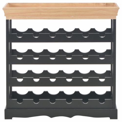 Armoire à vin Noir 70 x 22,5 x 70,5 cm MDF - Photo n°3; ?>