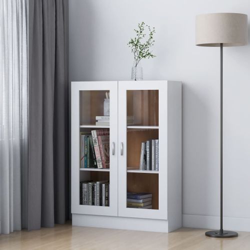 Armoire à vitrine Blanc 82,5x30,5x115 cm - Photo n°3; ?>