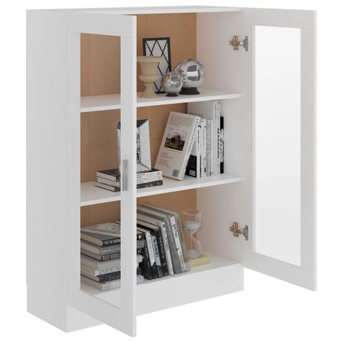 Armoire à vitrine Blanc 82,5x30,5x115 cm - Photo n°2; ?>