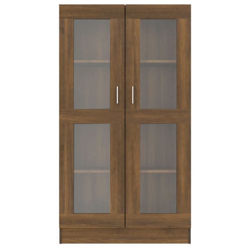 Armoire à vitrine Chêne brun 82,5x30,5x150 cm Bois d'ingénierie - Photo n°3; ?>