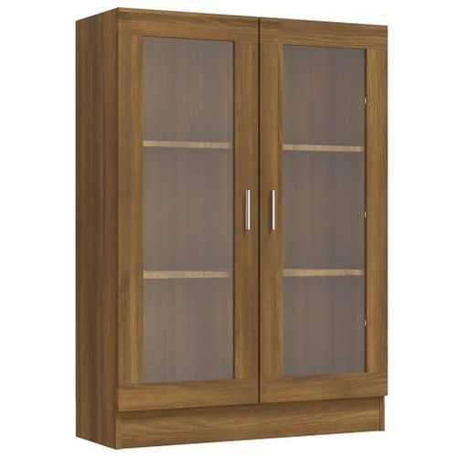 Armoire à vitrine Chêne marron 82,5x30,5x115cmBois d'ingénierie - Photo n°2; ?>