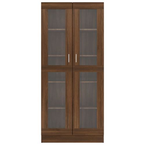 Armoire à vitrine Chêne marron 82,5x30,5x185,5cmBois ingénierie - Photo n°3; ?>