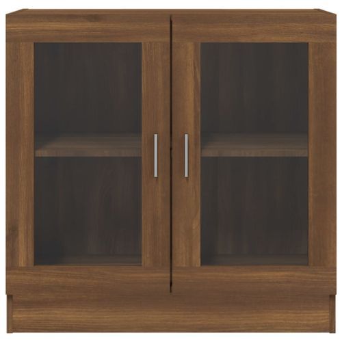 Armoire à vitrine Chêne marron 82,5x30,5x80cm Bois d'ingénierie - Photo n°3; ?>