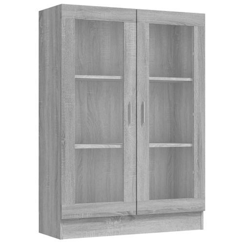 Armoire à vitrine Sonoma gris 82,5x30,5x115cm Bois d'ingénierie - Photo n°2; ?>