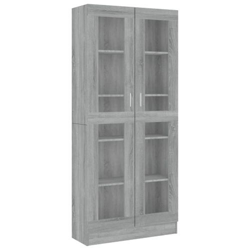 Armoire à vitrine Sonoma gris 82,5x30,5x185,5cm Bois ingénierie - Photo n°2; ?>