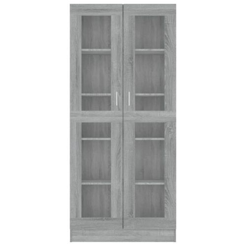 Armoire à vitrine Sonoma gris 82,5x30,5x185,5cm Bois ingénierie - Photo n°3; ?>