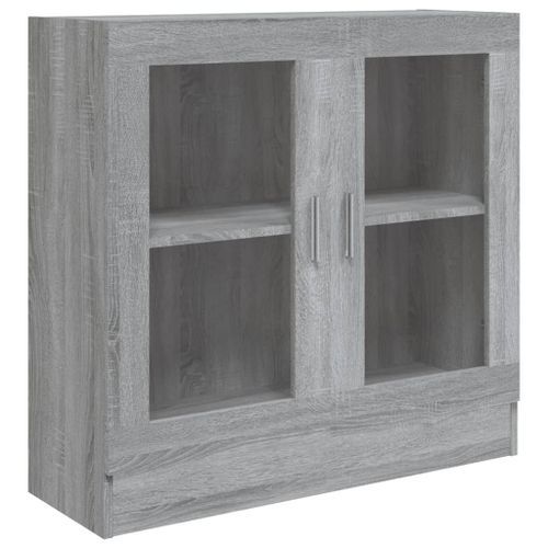 Armoire à vitrine Sonoma gris 82,5x30,5x80 cm Bois d'ingénierie - Photo n°2; ?>