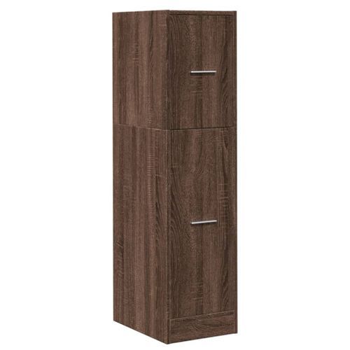 Armoire apothicaire chêne marron 30x41x118 cm bois d'ingénierie - Photo n°3; ?>