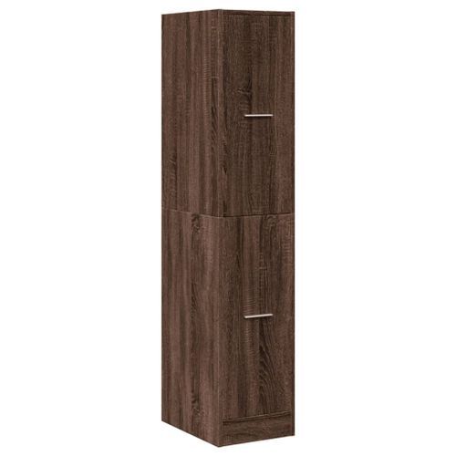 Armoire apothicaire chêne marron 30x41x144,5 cm bois ingénierie - Photo n°3; ?>