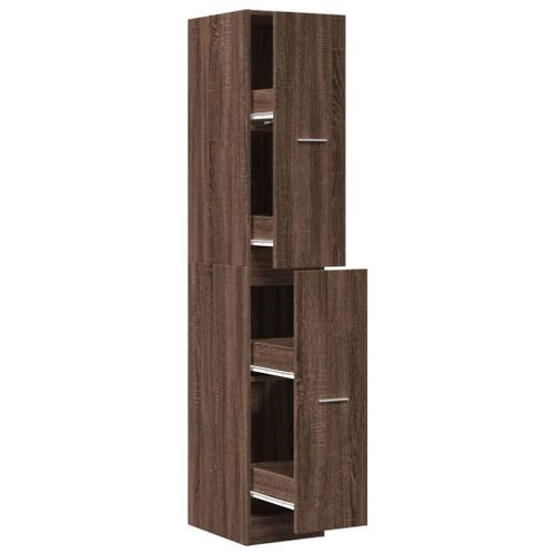 Armoire apothicaire chêne marron 30x41x174,5 cm bois ingénierie - Photo n°2; ?>