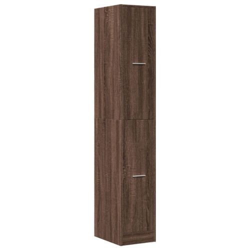 Armoire apothicaire chêne marron 30x41x174,5 cm bois ingénierie - Photo n°3; ?>