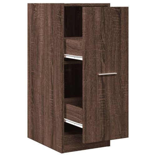 Armoire apothicaire chêne marron 30x41x77,5cm bois d'ingénierie - Photo n°2; ?>