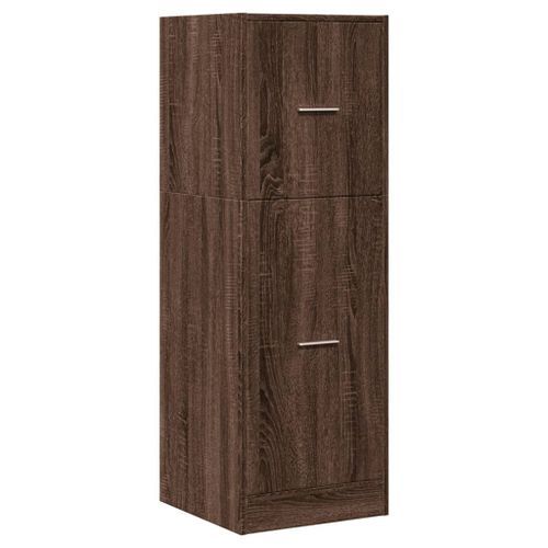 Armoire apothicaire chêne marron 40x41x118 cm bois d'ingénierie - Photo n°3; ?>