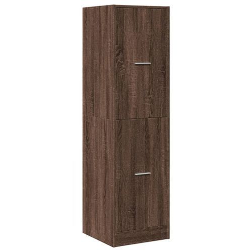 Armoire apothicaire chêne marron 40x41x144,5 cm bois ingénierie - Photo n°3; ?>