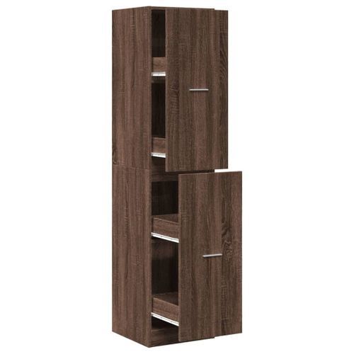 Armoire apothicaire chêne marron 40x41x174,5 cm bois ingénierie - Photo n°2; ?>