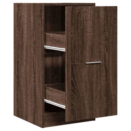 Armoire apothicaire chêne marron 40x41x77,5cm bois d'ingénierie - Photo n°2; ?>