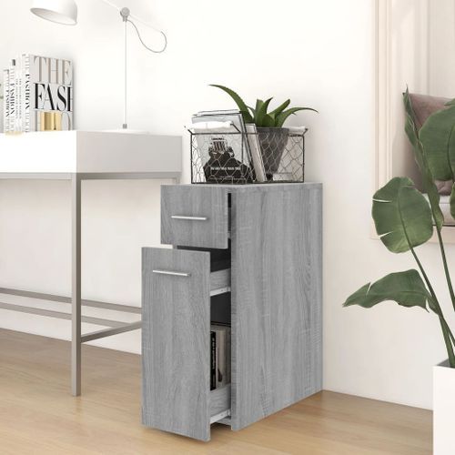 Armoire apothicaire Sonoma gris 20x45,5x60 cm Bois d'ingénierie - Photo n°3; ?>