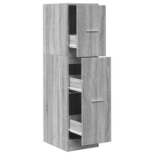 Armoire apothicaire sonoma gris 30x41x118 cm bois d'ingénierie - Photo n°2; ?>