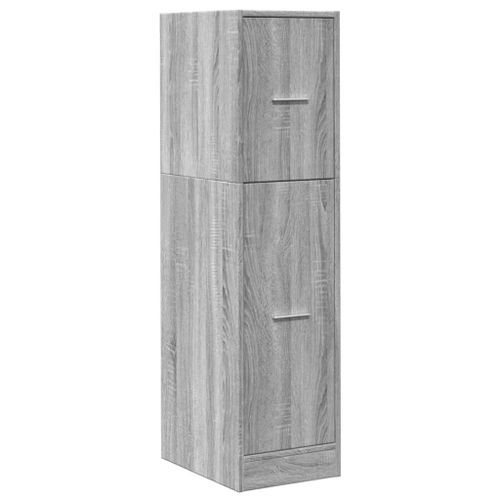 Armoire apothicaire sonoma gris 30x41x118 cm bois d'ingénierie - Photo n°3; ?>