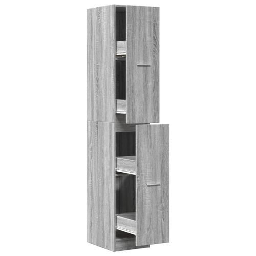 Armoire apothicaire sonoma gris 30x41x174,5cm bois d'ingénierie - Photo n°2; ?>