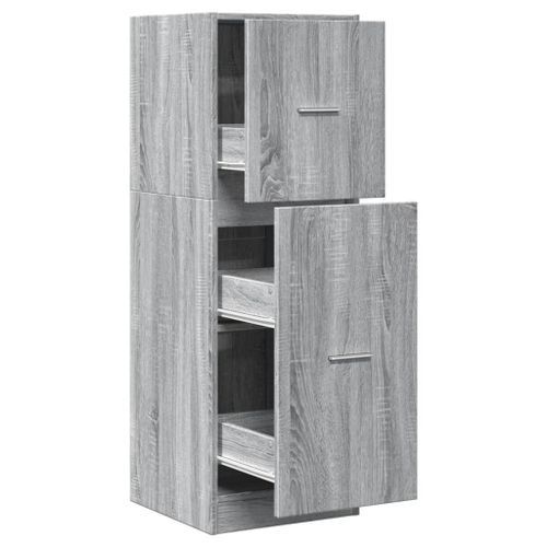 Armoire apothicaire sonoma gris 40x41x118 cm bois d'ingénierie - Photo n°2; ?>