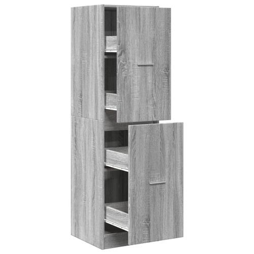 Armoire apothicaire sonoma gris 40x41x144,5cm bois d'ingénierie - Photo n°2; ?>