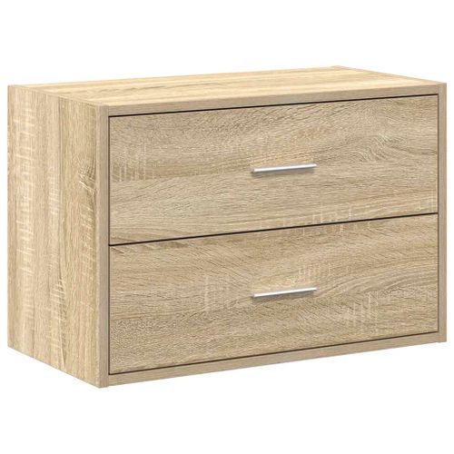 Armoire avec 2 tiroirs chêne sonoma 60x31x40 cm bois ingénierie - Photo n°2; ?>