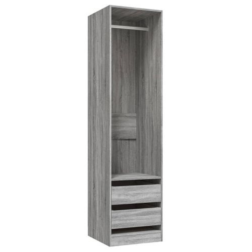 Armoire avec tiroirs Sonoma gris 50x50x200 cm Bois d'ingénierie - Photo n°2; ?>