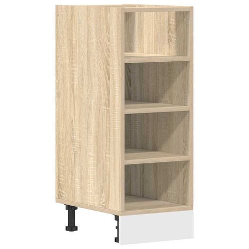 Armoire basse chêne sonoma 30x44,5x81,5 cm bois d’ingénierie - Photo n°2; ?>