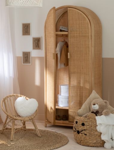 Armoire bi-matière naturel Belly L 75 cm - Photo n°2; ?>