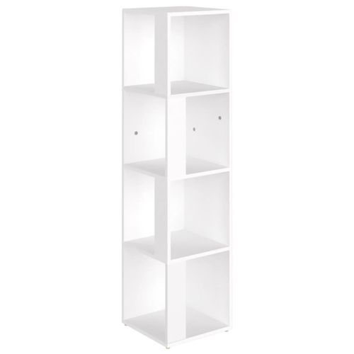 Armoire d'angle Blanc 33x33x132 cm - Photo n°2; ?>