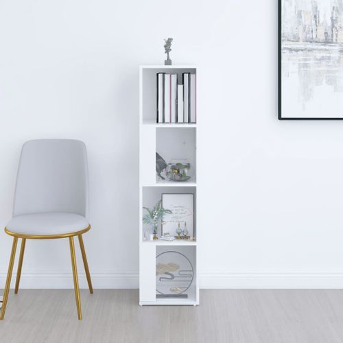 Armoire d'angle Blanc 33x33x132 cm - Photo n°3; ?>