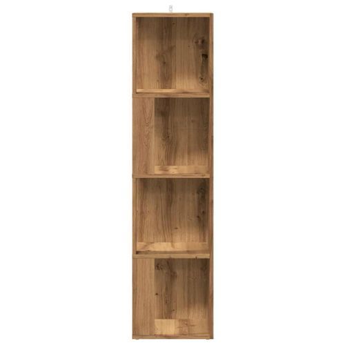 Armoire d'angle chêne artisanal 33x33x132 cm bois d'ingénierie - Photo n°3; ?>