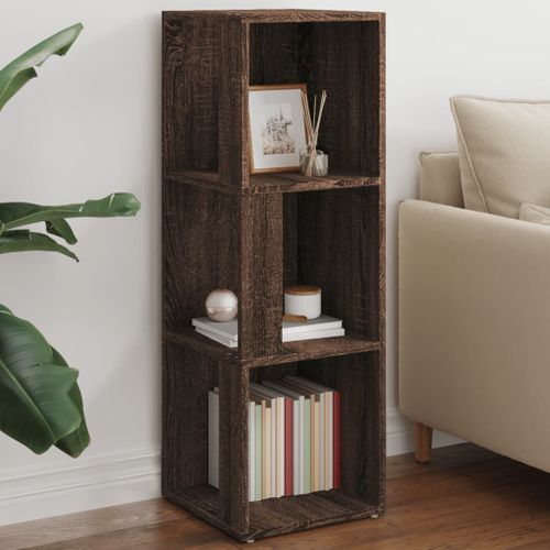 Armoire d'angle Chêne marron 33x33x100 cm Bois d'ingénierie - Photo n°2; ?>