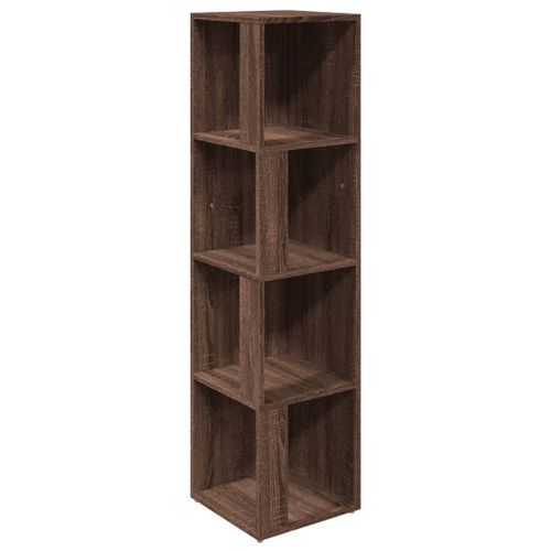 Armoire d'angle Chêne marron 33x33x132 cm Bois d'ingénierie - Photo n°2; ?>