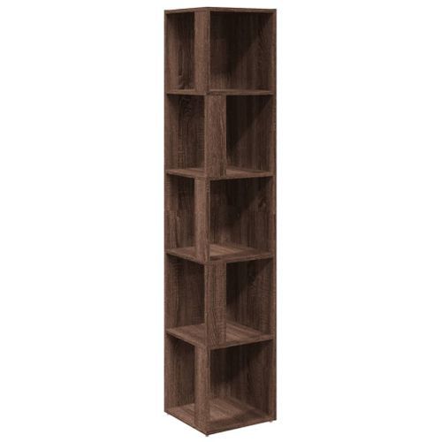 Armoire d'angle Chêne marron 33x33x164,5 cm Bois d'ingénierie - Photo n°2; ?>