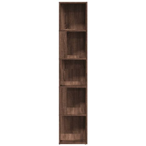 Armoire d'angle Chêne marron 33x33x164,5 cm Bois d'ingénierie - Photo n°3; ?>