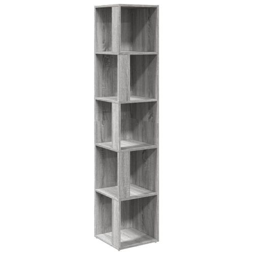 Armoire d'angle Sonoma gris 33x33x164,5 cm Bois d'ingénierie - Photo n°2; ?>